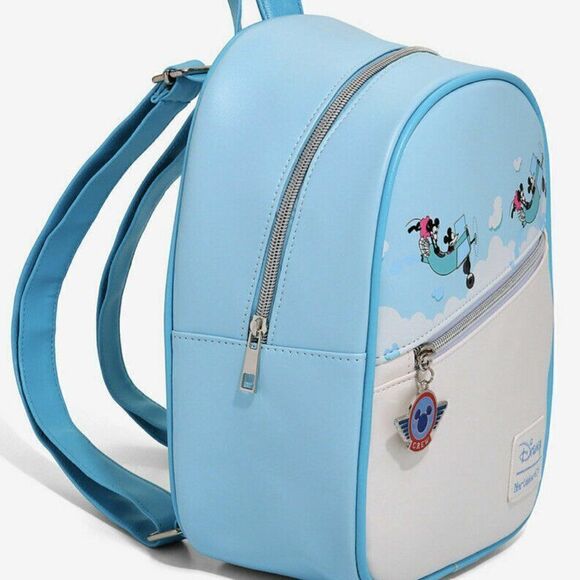 Her Universe Disney Mickey Mouse Mini Backpack Bag Airplane Minnie Plane - Picture 3 of 4